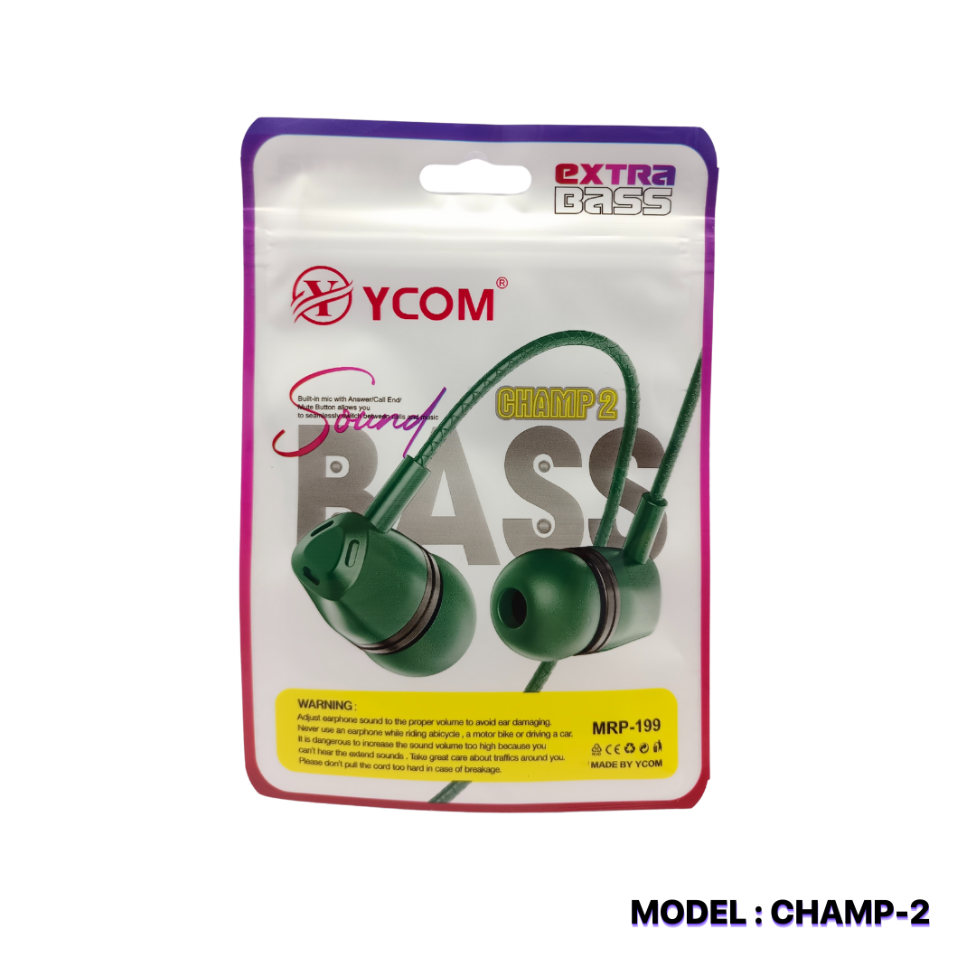 YCOM CHAMP-2 EARPHONE
